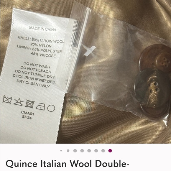 Quince Italian Wool Double-Breasted Coat camel - Picture 3 of 15